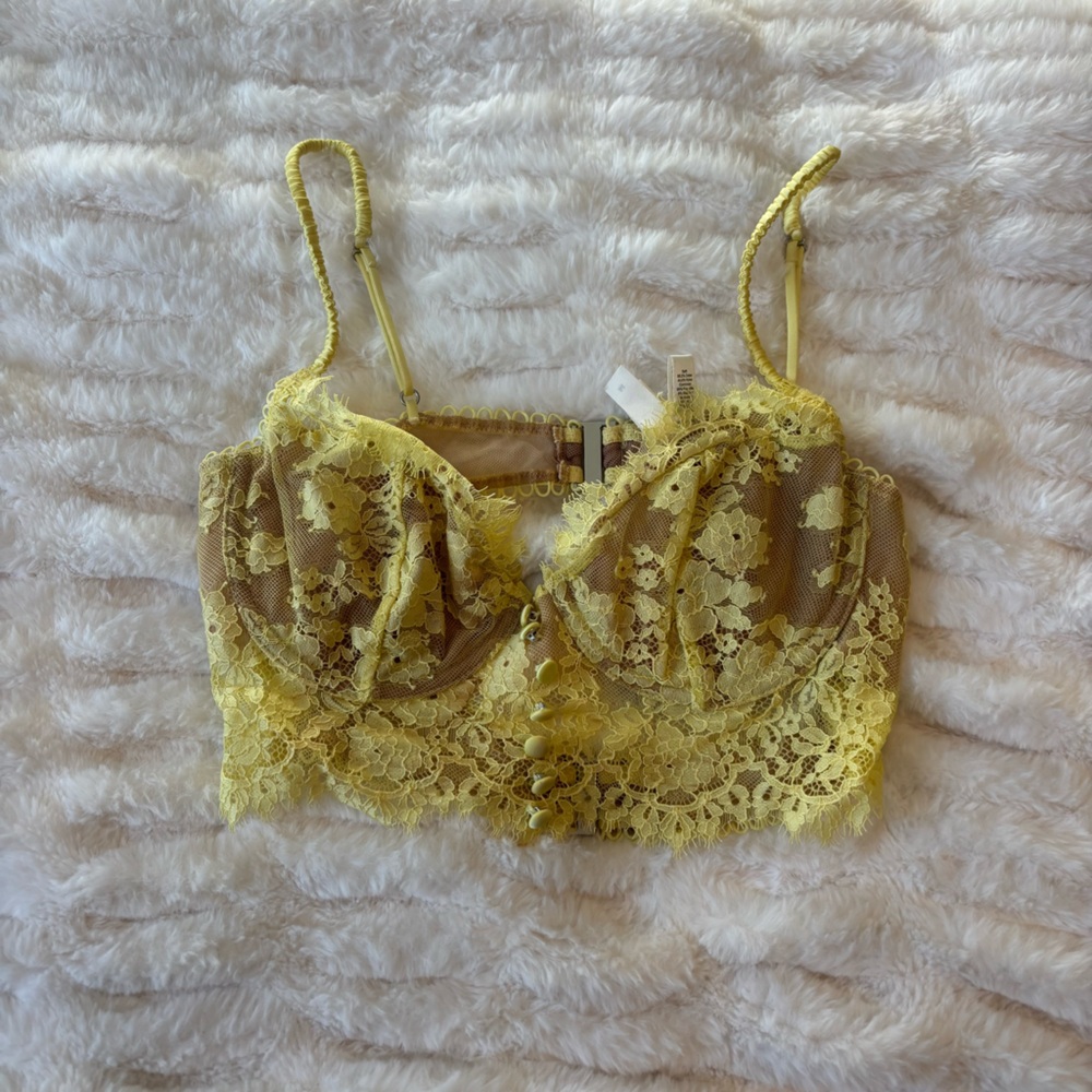 For Love And Lemons Faye Lace Bralette